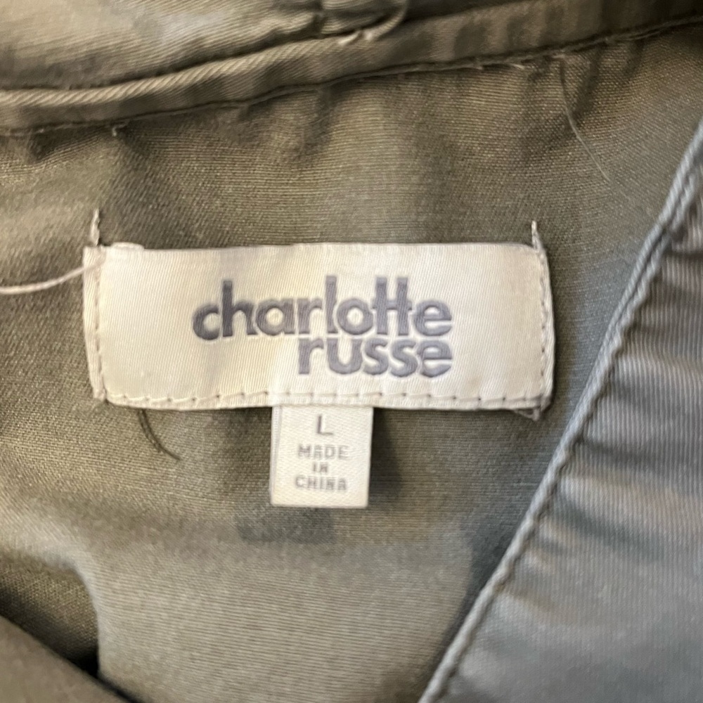 Charlotte Russe Khaki Jacket Size L - Picture 3 of 4